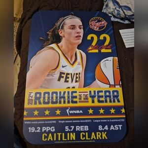 2024 WNBA Rookie of the Year CCROY Caitlin Clark 11"x17" Styrene Sign